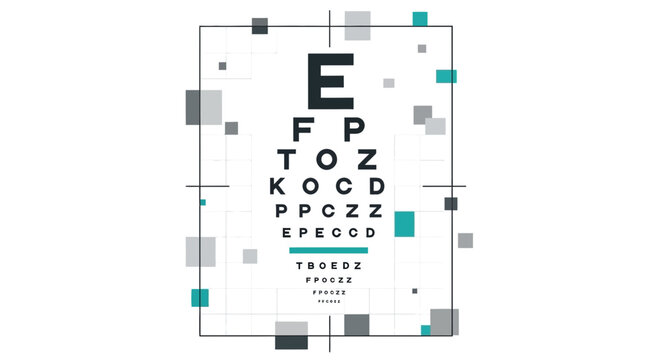 Eye Chart Illustration With A Modern and Geometric Design for Healthcare and Vision