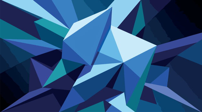 Dynamic abstract vector background featuring a composition of sharp angular geometric shapes and layered overlapping polygons with a modern futuristic aesthetic for graphic design.