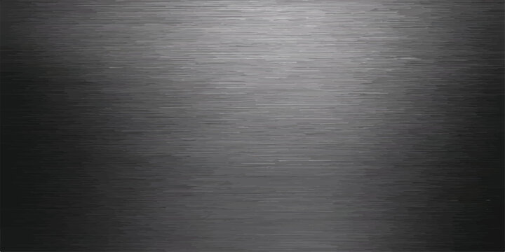 Dark brushed metal texture background with brushed steel dark gray sheet steel