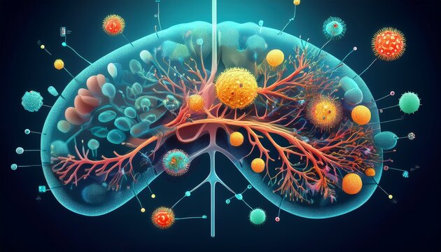 respiratory infection transmission pathway showing airborne pathogen spread and immune system response for infectious disease prevention education public health campaigns and hygiene protocol