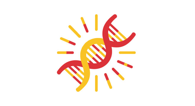 Genetic Code Illustration Showcasing Life's Building Blocks, DNA Symbol Vector Concept