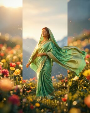 Parvati Wind Portrait &ndash; Himalayan Divine Grace