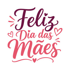 Naklejka premium Happy Mothers Day Neon Hand Lettering Typography Design