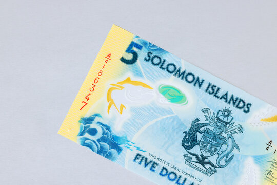 5 Dollars polymer banknote, Bank of Solomon Islands, bill issued 2019