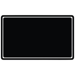 Obraz premium Rectangular frame silhouette illustration with double border for minimalist line art decor.