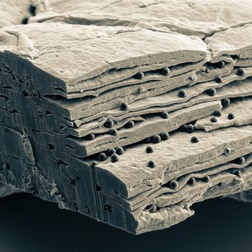 Nanoplastic Particle Penetration of Human Stratum Corneum Ion-Abrasion Scanning Electron Micrograph The Concept of Transdermal Contamination