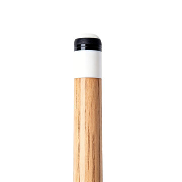 [Transparent Background PNG]Close-up view of a billiard cue stick tip on white background