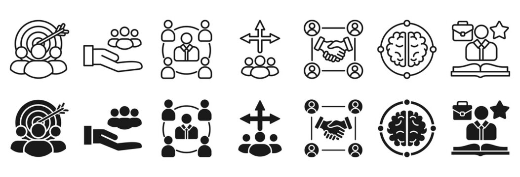 Onboarding icon set. human resources business industry symbol