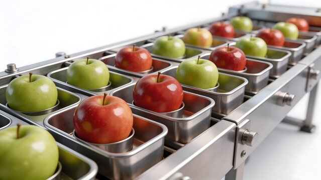 Apples on a Conveyor Belt