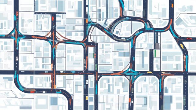 City Highway Road Network System Map.