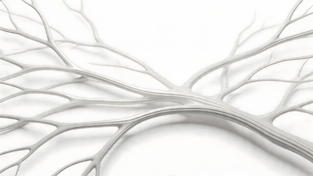 Abstract white branching structure