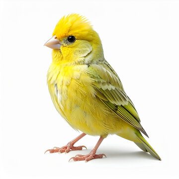 Gloster Canary (Serinus canaria). Isolated. 