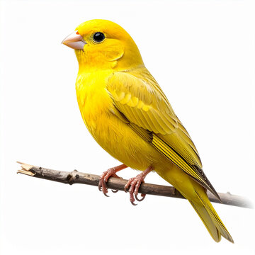 German Roller (Serinus canaria). Birdl isolated 
