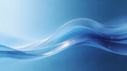Obraz premium Blue flowing liquid wave
