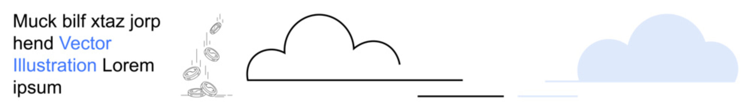 Weather forecast, minimal design, nature, sky elements, abstract art, environmental . Stylized clouds with linear motion accents. Weather forecast and minimal design concepts
