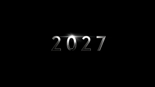 Futuristic year 2027 display