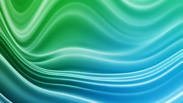 Smooth flowing blue silk waves create an abstract liquid texture with a soft satin light pattern for a modern wallpaper backdrop design