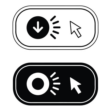 Download and upload button icons for website interface  simple design icon