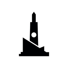 Fototapeta premium Modern Lighthouse Silhouette Icon.