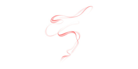 Naklejka premium Flowing red smoke curves and loops on dark black background