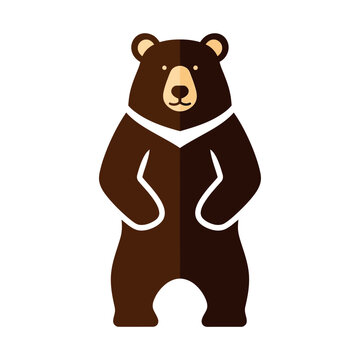 Brown bear standing on two legs.