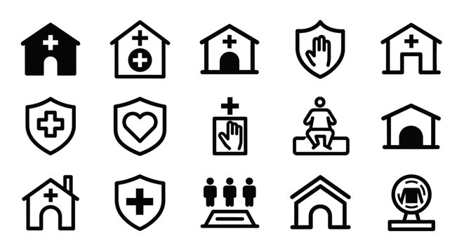 Medical care and health icons.