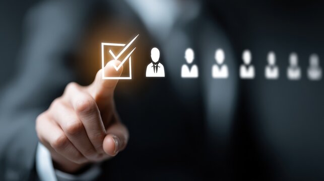 Selection process concept transparent background