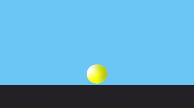 Animation of a bouncing tennis ball