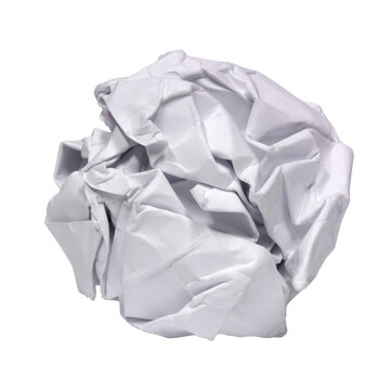 immagine realistica di una palla di carta arrotolata e accartocciata, simbolo di scarto, errore, brainstorming e processo creativo. Ideale per concetti di scrittura, idee e fallimento creativo.