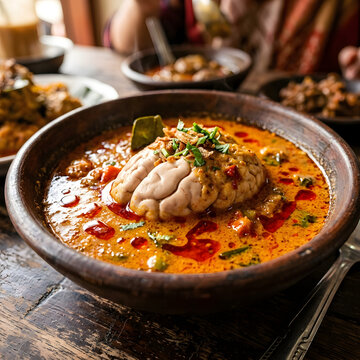 Indonesian Spicy Beef Brain Curry Gulai Otak