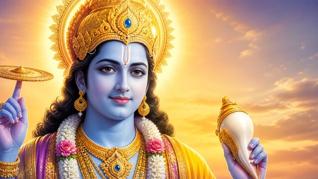 Lord Vishnu Narayan and Shri Ram Divine Blessings with Ram Navami, Dussehra, Deepotsav and Spiritual Hindu Festivities