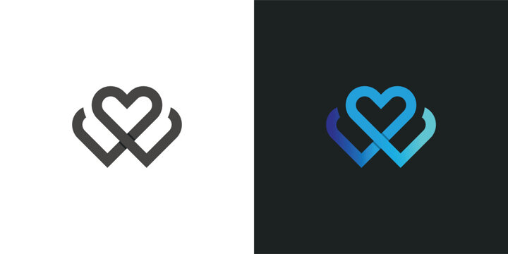 Abstract Heart Logo Design.