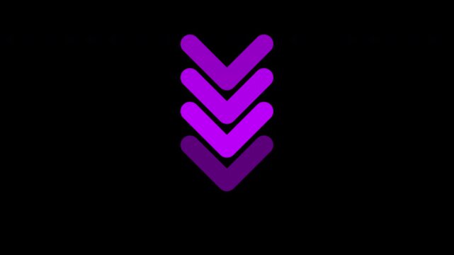 
Swipe down Sticker animation motion graphic with black Background. 4k video