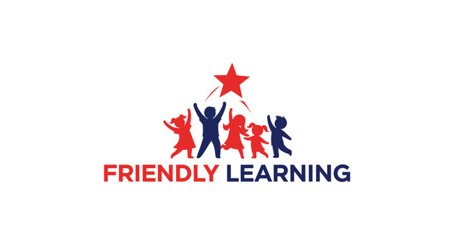 Friendly Learning logo with children reaching for a star.