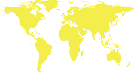 Obraz premium premium World Map, Global Map, Yellow Map, Vector Map, Illustration vector illustration