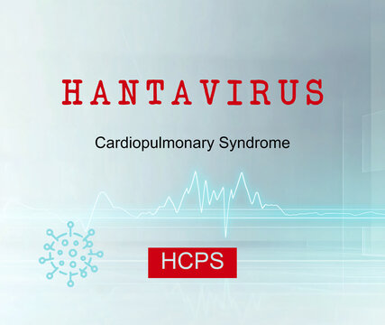 Hantavirus, cardiopulmonary syndrome HCPS. illustrative image with medical background