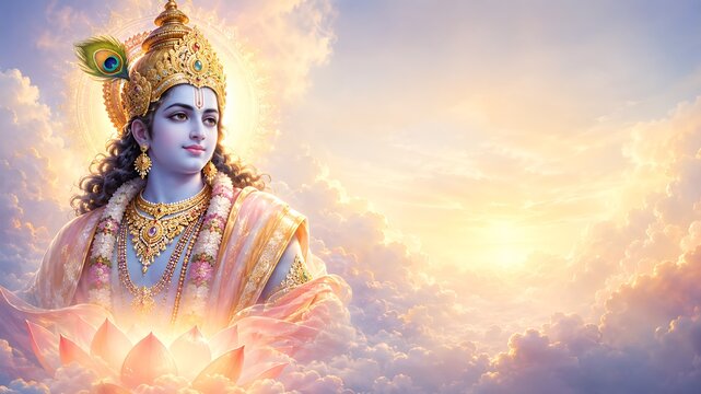 Vishnu Ram Editorial Purpose Banner Templates Designs with Golden Temple and Sacred Aura Theme