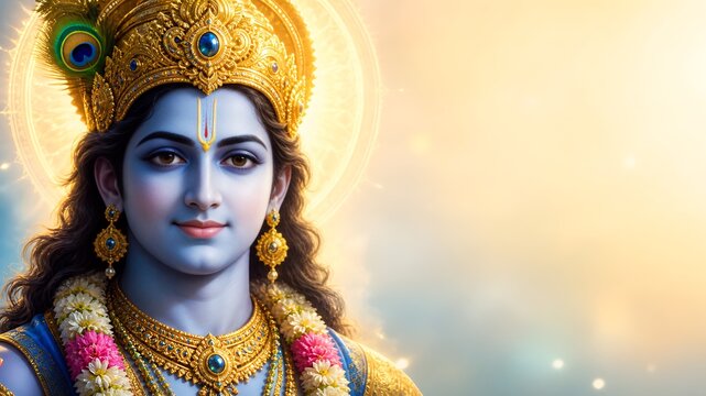 Divine Lord Vishnu Dev Shri Ram Ram Navami Diwali Dussehra Ayodhya Deepotsav Vaikuntha Ekadashi Festival Invitation Banner Template
