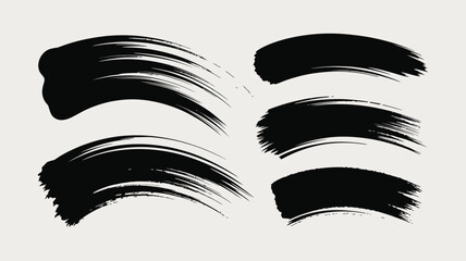 Fototapeta premium Abstract brush strokes in black and white creating dynamic artistic shapes