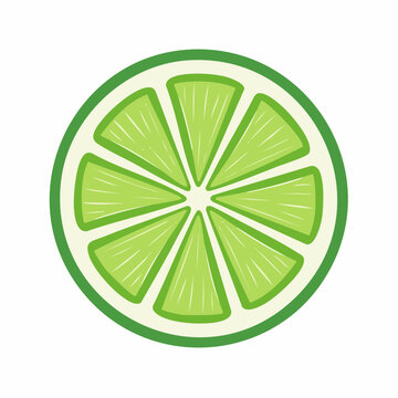 Illustration of a Lime Slice
