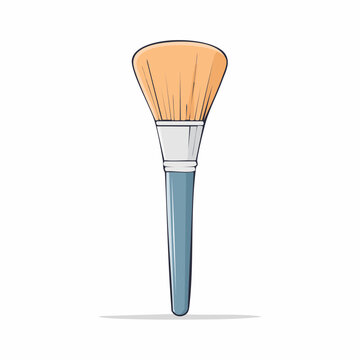Illustration of a makeup brush