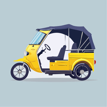 Yellow Tuk-Tuk Illustration