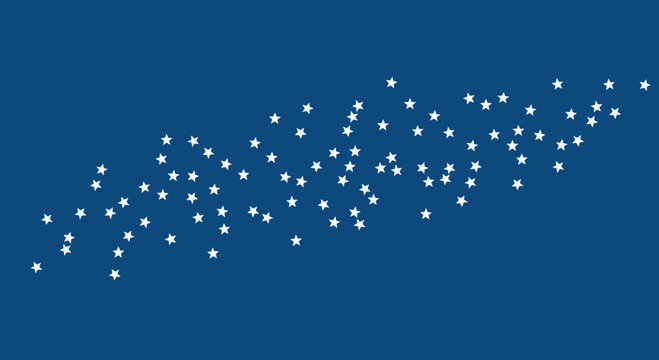 Abstract pattern of white stars on a dark blue background