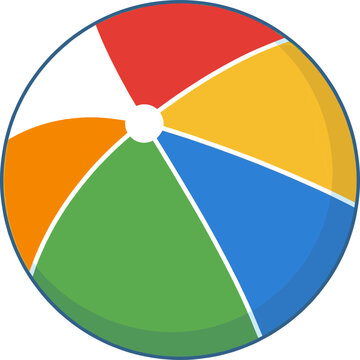 A colorful pie chart divided into seven sections on a white background