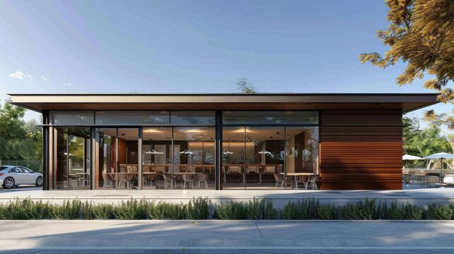 Modern cafe exterior design (1)