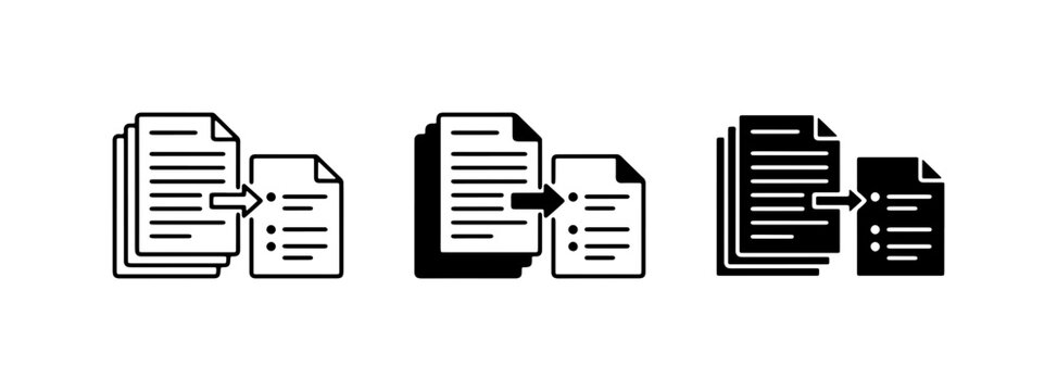 Document Transfer Icons, Data Migration Symbols, Information Exchange Graphics