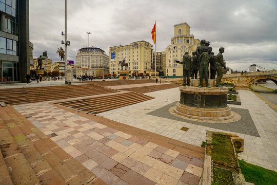architecture un Skopje , North Macedonia , museum , monuments and bridge