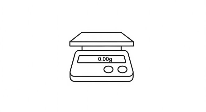Digital Kitchen Scale Icon Vector Illustration.