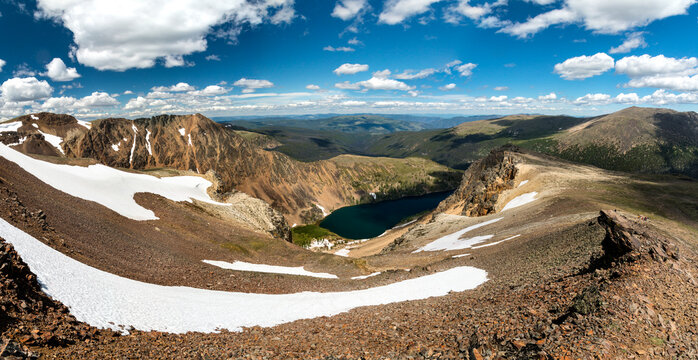 Canada, BC, Keremeos. View of surrounding mountains from the top of the Rim Trail in Cathedral Provincial Park.