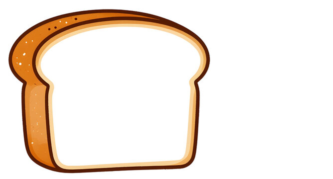 bread, loaf, sliced, bakery, food, wheat, fresh, cartoon, bakery, baked, slice, carb, meal, breakfast, icon, vector, minimal